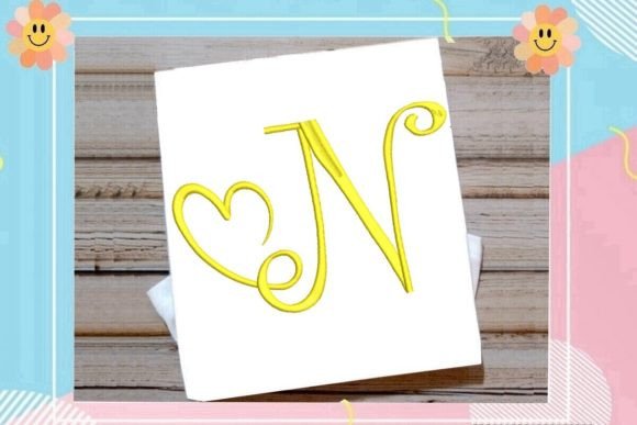 Beautiful Monogram N Letter Heart Review for Boutique Apparel