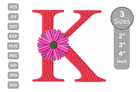 Blossom Alphabet Letter - K: A Floral Monogram for Meaningful Gifts
