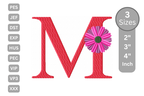 Blossom Alphabet Letter - M: A Floral Touch for Personalized Gifts