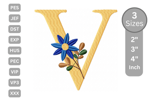 Botanical Flower Letter - V: A Designer’s Review for Boutique Apparel