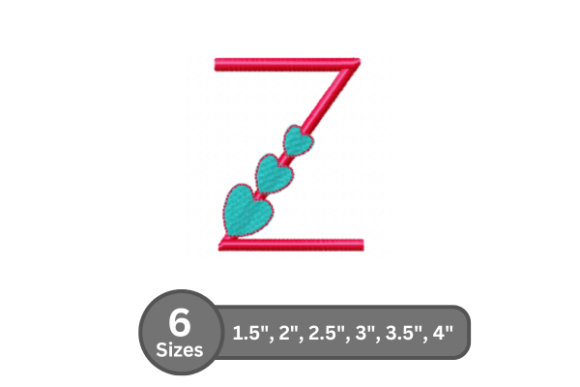 Candy Heart Alphabet -Z