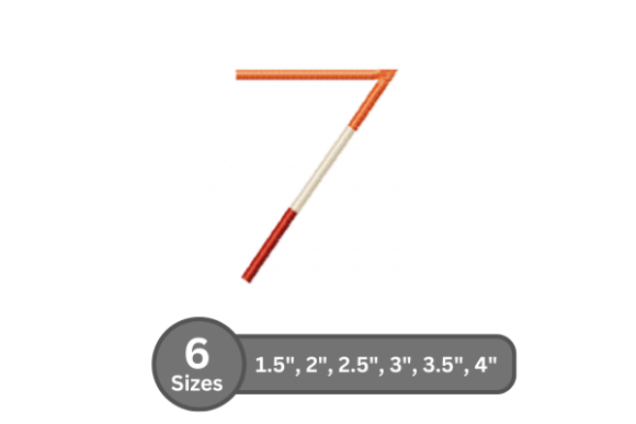 Color Bar Number -7: A Festive Monogram for Holiday Embroidery