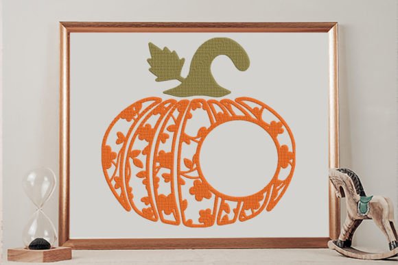 Decorative Pumpkin Monogram Frame