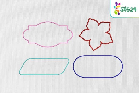 Decorative Shape Outline Set Review for Business Embroidery