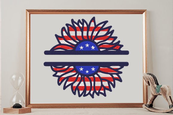 Flag USA Monogram Sunflower: A Versatile Design for Etsy Sellers