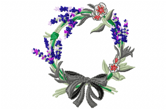 Lavender Floral Wreath: A Designer’s Review for Apparel Embroidery