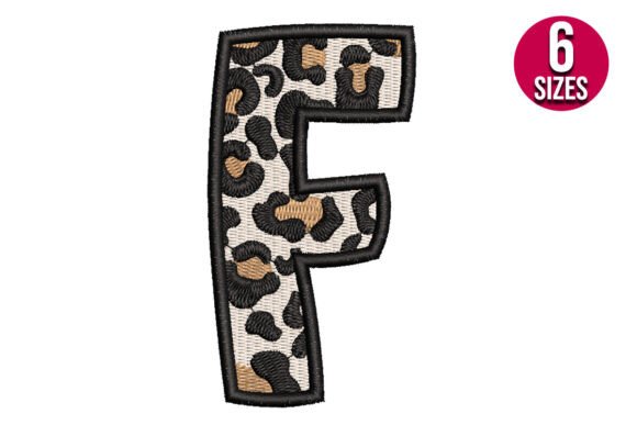 Leopard Print Alphabet Font Letter F: A Bold Choice for Business Branding