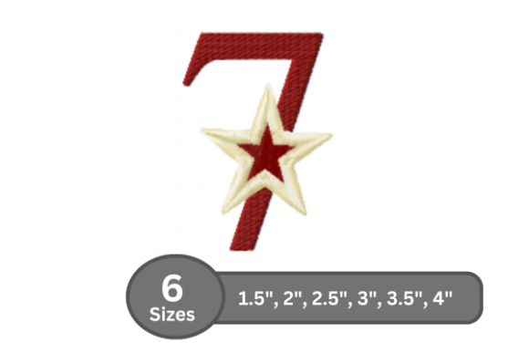 Star Pop Number -7: A Stylish Addition to Small Business Embroidery