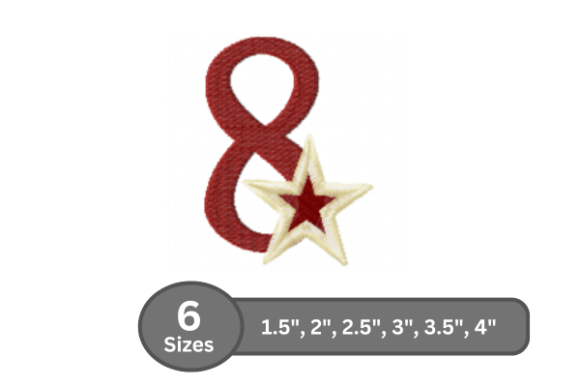 Star Pop Number -8: A Stylish Monogram Choice for Etsy Sellers