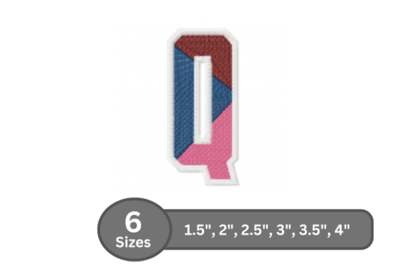 Street Varsity Alphabet -Q Review for Real Embroidery Projects